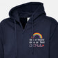 Custom Medical Monogram Embroidered Zip Up Hoodie, Custom Name Rainbow Logo National Healthcare Staff Unisex Hoodie, Gift for Doctors Nurses