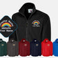 Custom Medical Logo Embroidered Fleece Jacket, Personalised Name Rainbow Monogram Nurse Fleece Jacket, National Healthcare Workers Uniforms