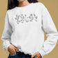 Flower Sweatshirt, Wildflowers Embroidered Crewneck Sweatshirt, Unisex Sweater, Birth Month Flowers Cottagecore Plants Jumper, Gift for Her