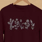 Flower Sweatshirt, Wildflowers Embroidered Crewneck Sweatshirt, Unisex Sweater, Birth Month Flowers Cottagecore Plants Jumper, Gift for Her