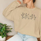 Flower Sweatshirt, Wildflowers Embroidered Crewneck Sweatshirt, Unisex Sweater, Birth Month Flowers Cottagecore Plants Jumper, Gift for Her