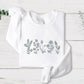 Flower Sweatshirt, Wildflowers Embroidered Crewneck Sweatshirt, Unisex Sweater, Birth Month Flowers Cottagecore Plants Jumper, Gift for Her