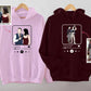 Custom Album Cover Photo Hoodie, Personalised Song Plaque With Couple Image Sketch Jumper, Matching Couple Sweater, Valentines Gift For Him