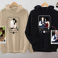 Custom Album Cover Photo Hoodie, Personalised Song Plaque With Couple Image Sketch Jumper, Matching Couple Sweater, Valentines Gift For Him