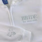 Bride Zip Up Hoodie, Custom Embroidered Wifey Hooded Sweater, Couple Matching Initials Anniversary Jumpers, Bridal Shower Hen Do Party Gifts