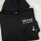 Bride Zip Up Hoodie, Custom Embroidered Wifey Hooded Sweater, Couple Matching Initials Anniversary Jumpers, Bridal Shower Hen Do Party Gifts