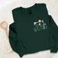 Embroidered Floral Sweater, Wild Flowers Nature Sweatshirt, Minimalist Crewneck Sweatshirt, Aesthetic Unisex Comfy Jumper, Plant Lover Gift