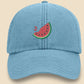 Palestine Watermalon Cap, Vintage Palestine Map Embroidered Hat, Palestine Baseball Cap,Islamic 5 Panel Hats, Adult Muslims Family Gift