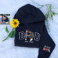 Custom Dad Portrait from Photo Hoodie, Embroidered Sketch Outline Portrait Jumper, Personalized Fathers Day Hoody, Birthday Gift for Grandpa