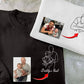 Dad Photo Sketch Embroidered Sweatshirt, Personalized Dad Line Drawing Portrait Jumper, Custom Family Photo Shirt for Dad, Fathers Day Gifts