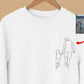 Dad Photo Sketch Embroidered Sweatshirt, Personalized Dad Line Drawing Portrait Jumper, Custom Family Photo Shirt for Dad, Fathers Day Gifts