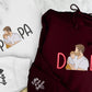 Custom Sketch Embroidered Photo Hoodie, Personalised Faceless Portrait Sketch Hoody, Daddy Matching Birthday Tops , Fathers Day Gift for Dad