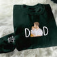 Custom Sketch Embroidered Photo Hoodie, Personalised Faceless Portrait Sketch Hoody, Daddy Matching Birthday Tops , Fathers Day Gift for Dad