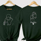 Embroidered Outline Portrait Dad Tshirt, Custom Front/Back Sketch Photo Shirt, Personalised Initial/Quote Matching Shirt, Fathers Day Gifts