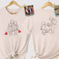 Embroidered Outline Portrait Dad Tshirt, Custom Front/Back Sketch Photo Shirt, Personalised Initial/Quote Matching Shirt, Fathers Day Gifts