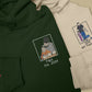 Embroidered Photo Hoodie for Dad, Personalised Portrait Sketch from Picture Hoody, Memorial Matching Family Jumper, Fathers Day Gift for dad