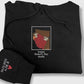 Embroidered Photo Hoodie for Dad, Personalised Portrait Sketch from Picture Hoody, Memorial Matching Family Jumper, Fathers Day Gift for dad