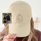 Personalised Sketch from Photo Dad Hats, Embroidered Family Matching Caps, Unisex Comfy Colors Caps, Portrait Dad Hats, Father's Day Gifts