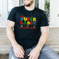 Super DADDY Father's Day Tshirt, Dad Funny Printed Crewneck Shirt, Retro Dad Tshirt, Daddy Tee Tops, Birthday Gift for Dad, Grandpa Presents