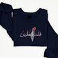 Palestine Arabic Calligraphy Sweatshirt, Embroidered Palestine Flag Keffiyeh Map Sweater, Adults Sizes Unisex Comfy Jumper, Free Shipping UK