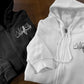 Embroider Palestinian keffiyeh Map Full Zip Hoody, Palestine Arabic Calligraphy Hoody, Palestine Embroidery Top, Monogrammed Zip Up Jumper