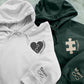 Custom Embroidered Initial Matching Hoodie, Personalised Roman Numeral Date Wife Jumper, GF BF Matching Hoody for Couples, Gift for Partner
