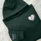 Custom Embroidered Initial Matching Hoodie, Personalised Roman Numeral Date Wife Jumper, GF BF Matching Hoody for Couples, Gift for Partner