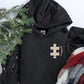 Custom Embroidered Initial Matching Hoodie, Personalised Roman Numeral Date Wife Jumper, GF BF Matching Hoody for Couples, Gift for Partner