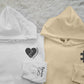 Custom Embroidered Initial Matching Hoodie, Personalised Roman Numeral Date Wife Jumper, GF BF Matching Hoody for Couples, Gift for Partner