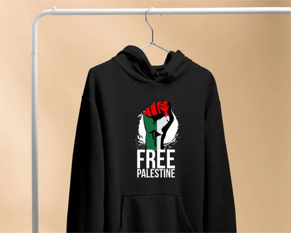 Palestine Hoodie, Palestine Fist Flag Printed Hoody, Palestine Clothing, Adult Sizes Hooded Sweatshirts
