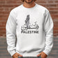 Palestine Keffiyeh Map Jumper, Embroidered Palestine Arabic Calligraphy Name Sweater, Palestine Shirt, Adult Size XS-4XL