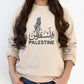 Palestine Keffiyeh Map Jumper, Embroidered Palestine Arabic Calligraphy Name Sweater, Palestine Shirt, Adult Size XS-4XL