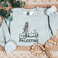 Palestine Keffiyeh Map Jumper, Embroidered Palestine Arabic Calligraphy Name Sweater, Palestine Shirt, Adult Size XS-4XL