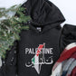 Embroidered Palestine Map Flag Hoodies, Palestine Arabic Calligraphy Name Pullover Jumper, Adults Sizes Unisex Sweater, Palestine Clothing