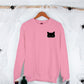 Cute Black Cat Halloween Sweatshirt, Fall Cat Printed Sweatshirt, Vintage Halloween Party Jumper, Spooky Season Shirt, Halloween Clothing
