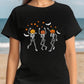 Halloween Pumpkin Skeleton T-Shirt, Vintage Dancing Skeleton Printed Shirt, Skull Fall Matching Tee Shirt, Halloween Night Party Clothing