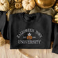 Halloween Town University Sweatshirt, Embroidered Halloween Fall Jumper, Spooky Season Crewneck Sweatshirt, Pumpkin Embroidery Est Outfits