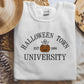 Halloween Town University Sweatshirt, Embroidered Halloween Fall Jumper, Spooky Season Crewneck Sweatshirt, Pumpkin Embroidery Est Outfits