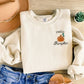 Hello Pumpkin Sweatshirt, Vintage Halloween Embroidered Sweatshirt, Pumpkin Matching Sweater, Spooky Season Jumper, Cute Halloween Clothing
