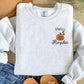 Hello Pumpkin Sweatshirt, Vintage Halloween Embroidered Sweatshirt, Pumpkin Matching Sweater, Spooky Season Jumper, Cute Halloween Clothing