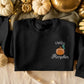 Hello Pumpkin Sweatshirt, Vintage Halloween Embroidered Sweatshirt, Pumpkin Matching Sweater, Spooky Season Jumper, Cute Halloween Clothing