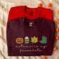 Autumn is My Favourite Sweatshirt, Embroidered Halloween Pumpkin Sweater, Vintage Autumn Leaves Jumper, Cute Halloween Clothing for Adults