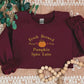 Pumpkin Spice Latte Sweatshirt, Halloween Pumpkin Embroidered Sweater, Vintage Autumn Fall Matching Jumper, Comfy Halloween Adults Outfits