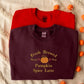 Pumpkin Spice Latte Sweatshirt, Halloween Pumpkin Embroidered Sweater, Vintage Autumn Fall Matching Jumper, Comfy Halloween Adults Outfits