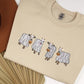 Halloween Ghost Cows Sweater, Vintage Halloween Embroidered Sweatshirt, Funny Fall Cows Jumper, Spooky Season Outfits, Halloween Party Gifts