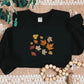 Embroidered Falling Leaves Sweater, Vintage Autumn Fall Sweatshirt, Thanksgiving Crewneck Foliage Jumper, Autumn Season Outfits Gift for Him