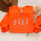 Halloween Dancing Skeletons Sweater, Embroidered Dainty Skull Sweatshirt, Vintage Fall Spooky Season Jumper, Cute Halloween Party Clothing