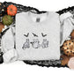 Halloween Ghost Cats Sweatshirt, Embroidered Halloween Bats Sweater, Vintage Fall Spooky Season Jumper, Cute Halloween Party Outfits Gifts