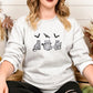 Halloween Ghost Cats Sweatshirt, Embroidered Halloween Bats Sweater, Vintage Fall Spooky Season Jumper, Cute Halloween Party Outfits Gifts