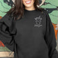 Halloween Sweatshirt, Spooky Season Embroidered Ghost Monogram Crewneck Jumper, Halloween Matching Vacation Aesthetic Unisex Sweater Gifts